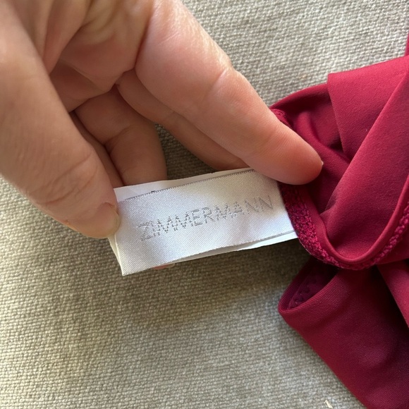 Zimmermann Burgundy Bikini Bottom Large - Picture 3 of 5
